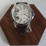 Fossil Grant Twist Multi-Function White Dial Brown Leather Strap Watch for Men - ME1144 Buy Now By Fossil