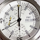 Shop IWC Aquatimer Chronograph White Dial Black Rubber Strap Watch for Men - IW376801 in USA
