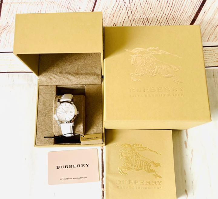 Burberry The City White Dial White Leather Strap Watch for Women - BU9128 Buy Now By Burberry