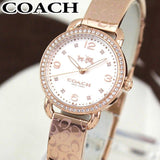 Coach Delancey White Dial Rose Gold Steel Strap Watch for Women - 14502355 Buy Now By Coach