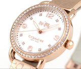Coach Delancey White Dial Rose Gold Steel Strap Watch for Women - 14502355 Buy Now By Coach