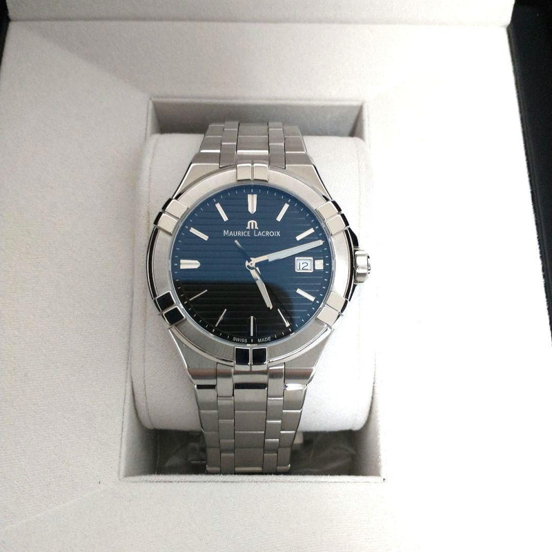 Maurice Lacroix Aikon Venturer Black Dial Silver Steel Strap Watch for Men - AI1008-SS002-331-1 Buy Now By Maurice Lacroix