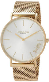 Coach Perry White Dial Gold Mesh Bracelet Watch for Women - 14503125 Buy Now By Coach