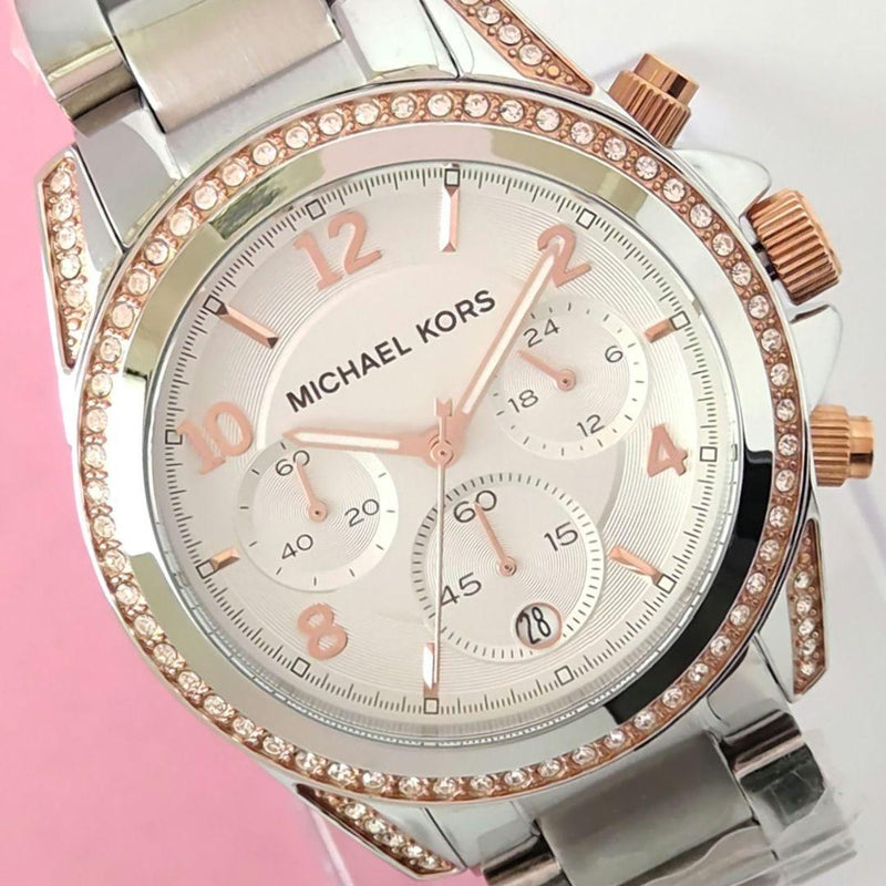 Michael Kors Blair Chronograph Silver Dial Silver Steel Strap Watch for Women - MK5459 Buy Now By Michael Kors