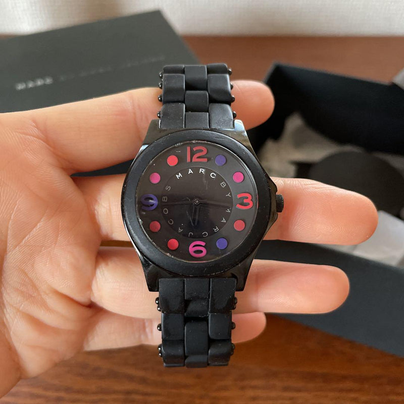 Marc Jacobs Pelly Black Dial Black Silicone Strap Watch for Women - MBM2543 Buy Now By Marc Jacobs