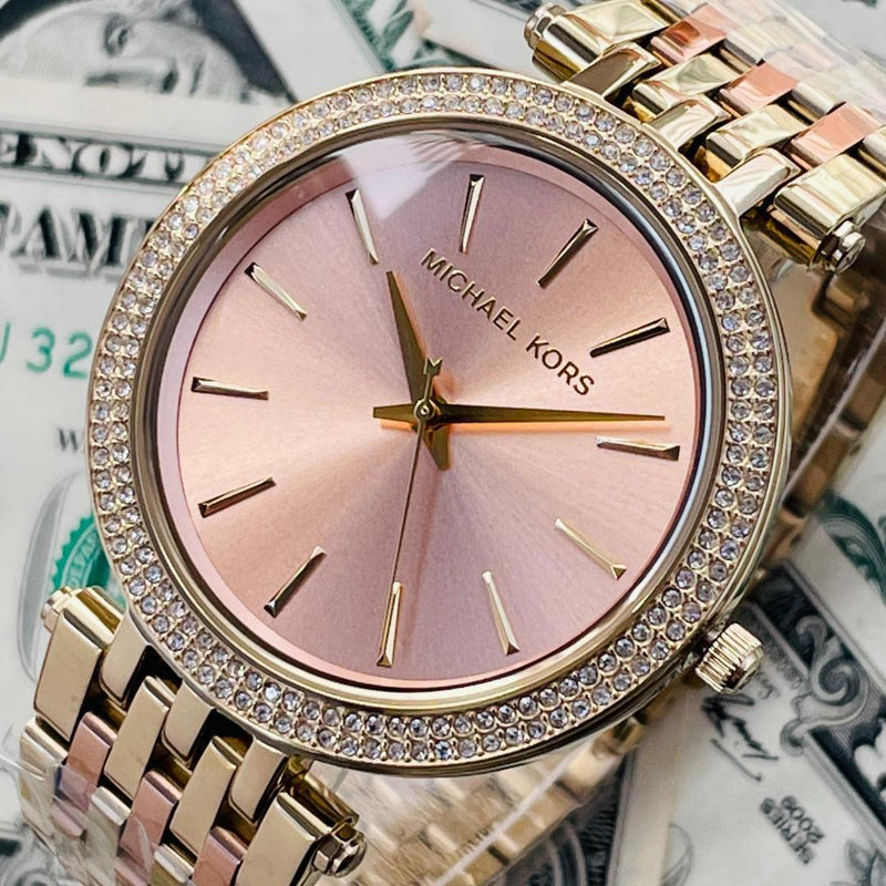 Michael Kors Darci Rose Gold Dial Rose Gold Steel Strap Watch for Women - MK3507 Buy Now By Michael Kors