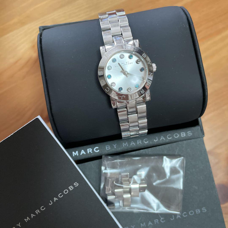 Marc Jacobs Amy White Dial Silver Steel Strap Watch for Women - MBM3217 Buy Now By Marc Jacobs