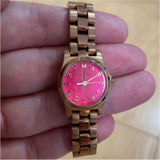 Marc Jacobs Henry Dinky Pink Dial Rose Gold Steel Strap Watch for Women - MBM3203 Buy Now By Marc Jacobs