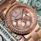 Michael Kors Dylan Rose Gold Rose Gold Steel Strap Watch for Women - MK5586 Buy Now By Michael Kors