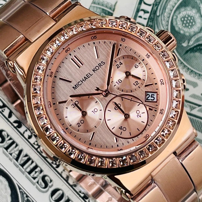 Michael Kors Dylan Rose Gold Rose Gold Steel Strap Watch for Women - MK5586 Buy Now By Michael Kors