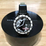 Marc Jacobs White & Black Dial Black Leather Strap Watch for Women - MBM1148 Buy Now By Marc Jacobs