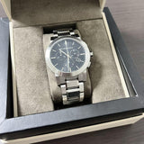 Burberry The City Black Dial Silver Steel Strap Watch for Men - BU9351 Buy Now By Burberry