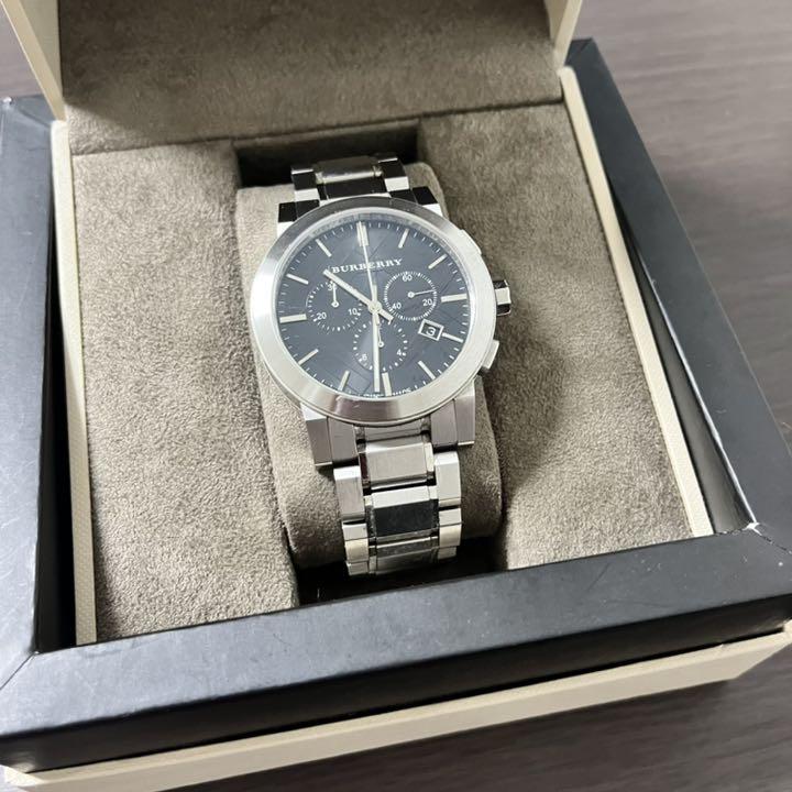 Burberry The City Black Dial Silver Steel Strap Watch for Men - BU9351 Buy Now By Burberry