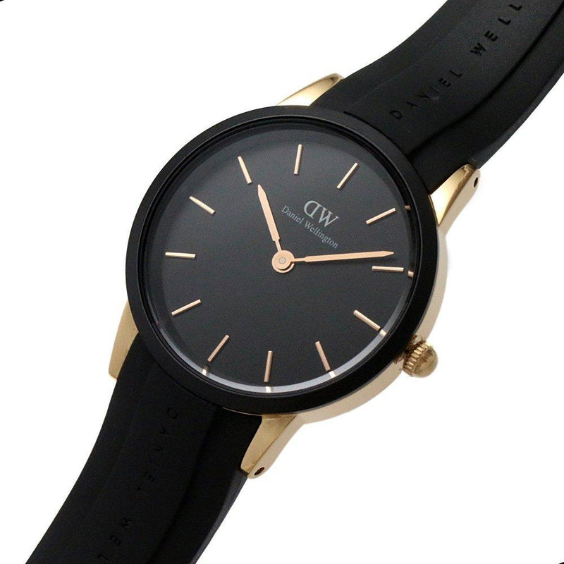 Daniel Wellington Iconic Motion Black Dial Black Rubber Strap Watch For Men - DW00100425 Buy Now By Daniel Wellington