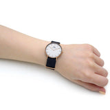 Daniel Wellington Classic Bayswater White Dial Navy Blue NATO Strap Watch For Women - DW00100279 Buy Now By Daniel Wellington