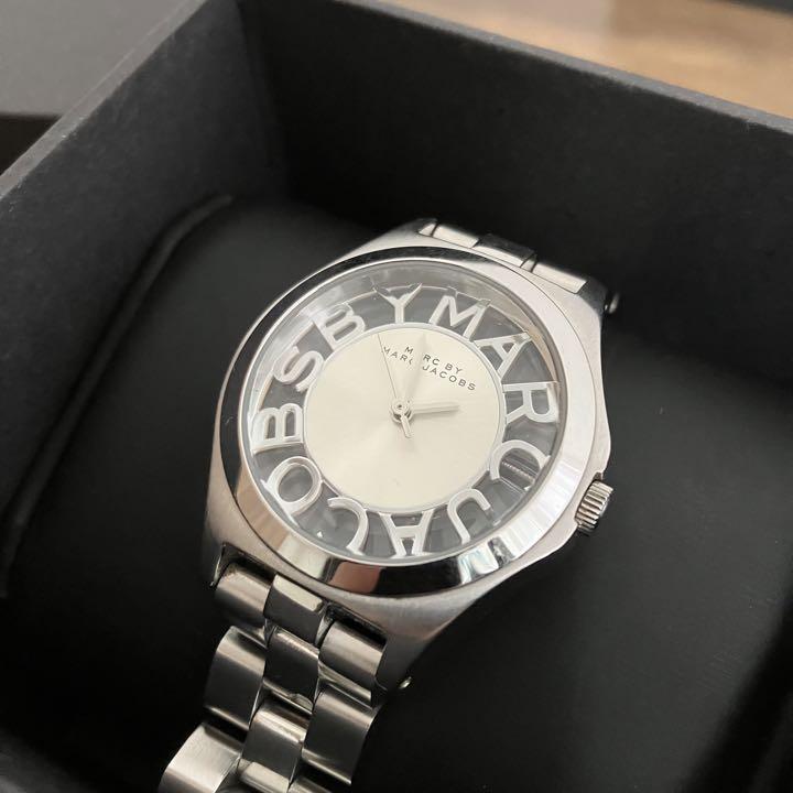 Marc Jacobs Henry Transparent Silver Dial Silver Steel Strap Watch for Women - MBM3205 Buy Now By Marc Jacobs