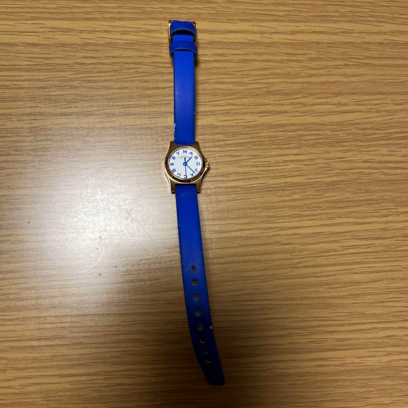 Marc Jacobs Henry White Dial Blue Leather Strap Watch for Women - MBM1238 Buy Now By Marc Jacobs