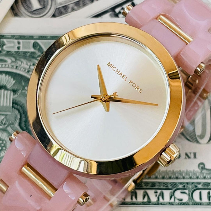 Michael Kors Delray Rose Gold Dial Pink Steel Strap Watch for Women - MK4316 Buy Now By Michael Kors