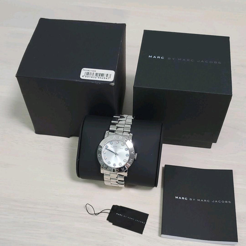 Marc Jacobs Amy Dexter Silver Dial Silver Steel Strap Watch for Women - MBM3214 Buy Now By Marc Jacobs