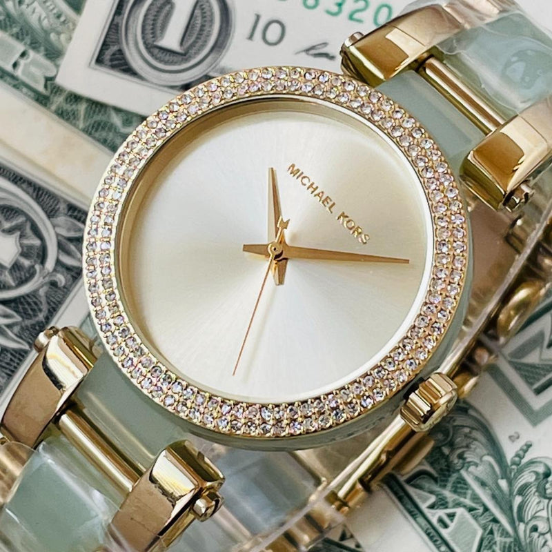 Michael Kors Cinthia Mother of Pearl Dial White Leather Strap Watch for Women - MK2662 Buy Now By Michael Kors