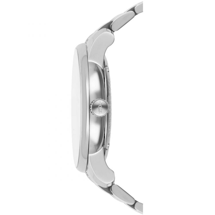 Mido Baroncelli II Automatic White Dial Silver Steel Strap Watch For Men - M8600.4.26.1 Buy Now By Mido