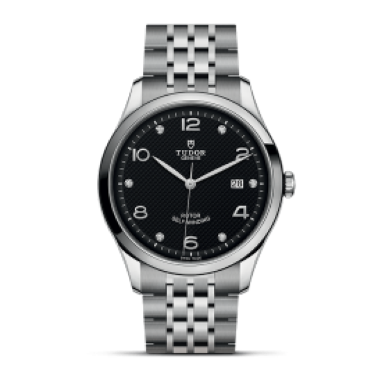Tudor 1926 Automatic Diamonds Black Dial Silver Steel Strap Watch for Men - M91650-0004 Buy Now By Tudor