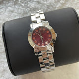 Marc Jacobs Amy Red Dial Silver Steel Strap Watch for Women - MBM3335 Buy Now By Marc Jacobs