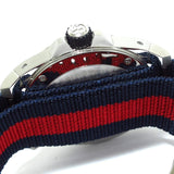 Shop Gucci Dive Black Dial Red & Blue Nylon Strap Watch For Men - YA136210 in USA