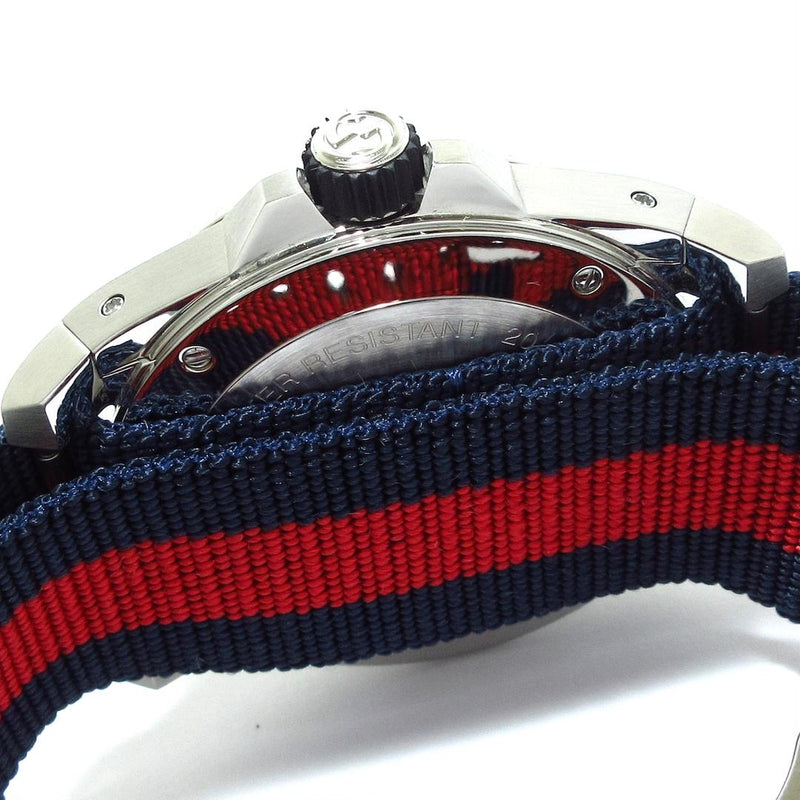 Shop Gucci Dive Black Dial Red & Blue Nylon Strap Watch For Men - YA136210 in USA