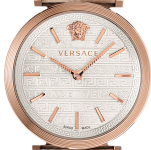 Versace V-Twist White Dial White Leather Strap Watch for Women - VELS00419