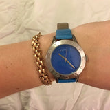 Marc Jacobs Blade Blue Dial Blue Leather Strap Watch for Women - MBM1202 Buy Now By Marc Jacobs