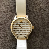 Marc Jacobs Lidia Stripe White Dial White Leather Strap Watch for Women - MBM1164 Buy Now By Marc Jacobs