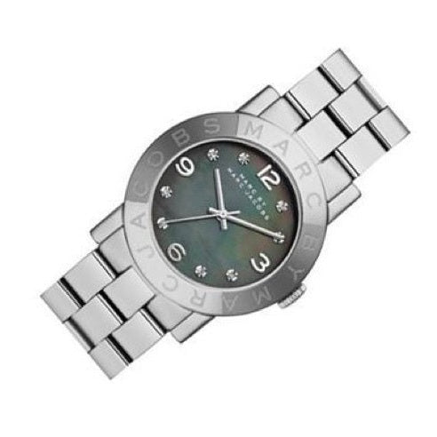 Marc Jacobs Amy Analog Mother of Pearl Grey Dial Silver Steel Strap Watch for Women - MBM8608 Buy Now By Marc Jacobs