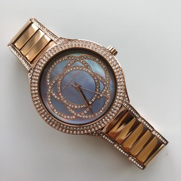 Michael Kors Kerry Purple Dial Rose Gold Stainless Steel Strap Watch for Women - MK3482 Buy Now By Michael Kors