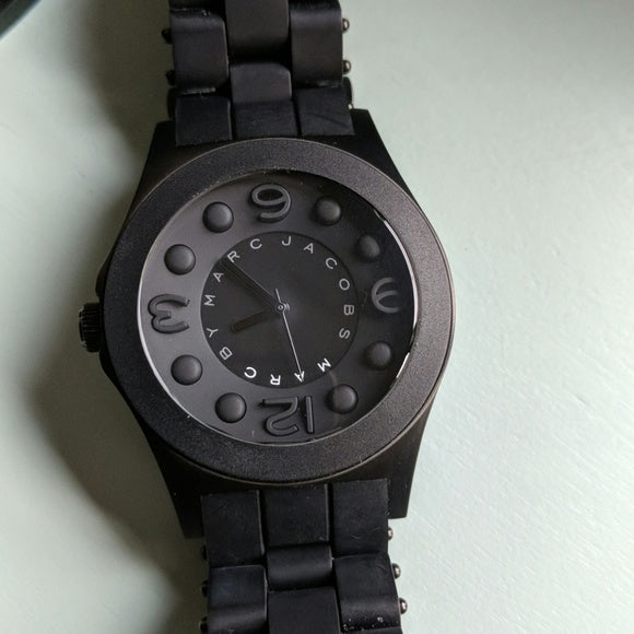 Marc Jacobs Pelly Black Dial Black Silicone Strap Watch for Women - MBM2567 Buy Now By Marc Jacobs