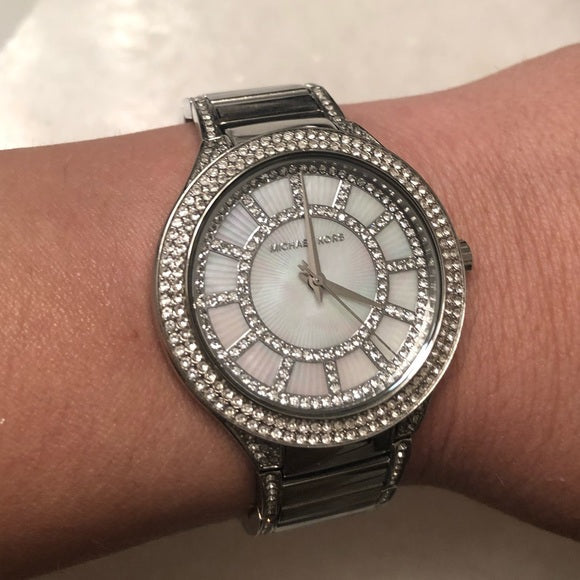 Michael Kors Kerry Silver Tone Silver Steel Strap Watch for Women - MK3311 Buy Now By Michael Kors