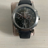 Burberry The City Grey Dial Black Leather Strap Watch for Men - BU9362 Buy Now By Burberry
