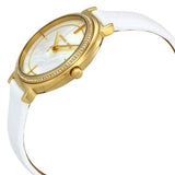 Michael Kors Cinthia Mother of Pearl Dial White Leather Strap Watch for Women - MK2662 Buy Now By Michael Kors