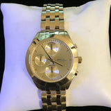 Marc Jacobs Peeker Chronograph Gold Dial Gold Steel Strap Watch for Women - MBM3393 Buy Now By Marc Jacobs