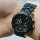 Michael Kors Runway Black Dial Black Silicone Strap Watch for Women - MK5191 Buy Now By Michael Kors