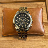 Michael Kors Lexington Chronograph Black Dial Gold Steel Strap Watch for Men - MK8286 Buy Now By Michael Kors