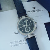 Swarovski Era Journey Blue Dial Blue Leather Strap Watch for Women - 5479239 Buy Now By Swarovski