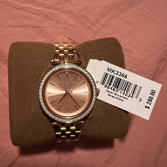Michael Kors Darci Rose Gold Dial Rose Gold Stainless Steel Strap Watch for Women - MK3366 Buy Now By Michael Kors