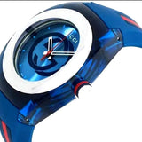 Shop Gucci Sync XXL Quartz Blue Dial Blue Rubber Strap Watch For Men - YA137104 in USA