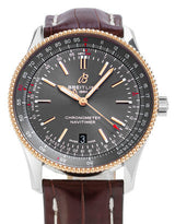 Breitling Navitimer Automatic 41 Grey Dial Brown Leather Strap Watch for Men - U17326121M1P1 Buy Now By Breitling