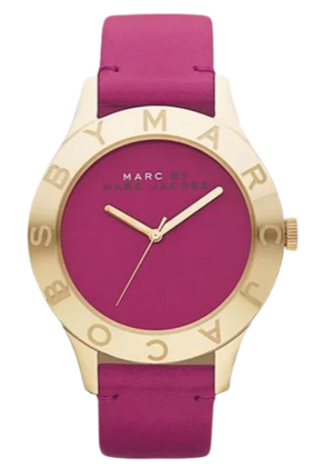 Marc Jacobs Blade Purple Dial Purple Leather Strap Watch for Women - MBM1203