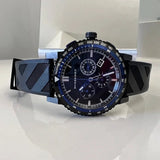 Burberry The City Chronograph Black Dial Black Rubber Strap Watch For Men - BU9806 Buy Now By Burberry