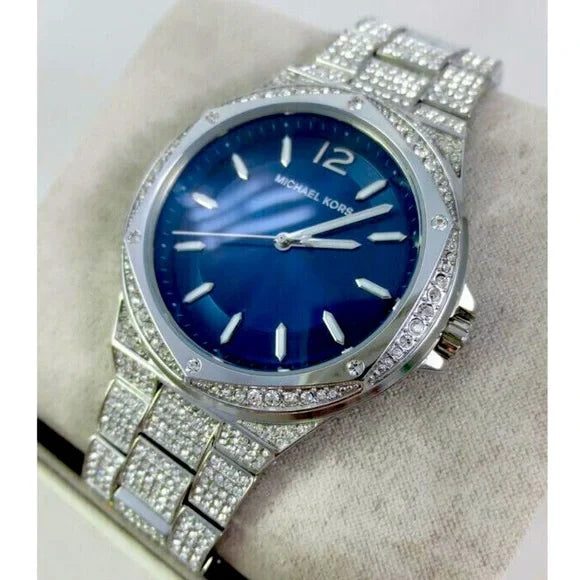 Michael Kors Lennox Three Hand Blue Dial Silver Steel Strap Watch For Women - MK6990 Buy Now By Michael Kors