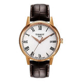 Shop Tissot T Classic Carson White Dial Brown Leather Strap Watch For Men - T085.410.36.013.00 in USA