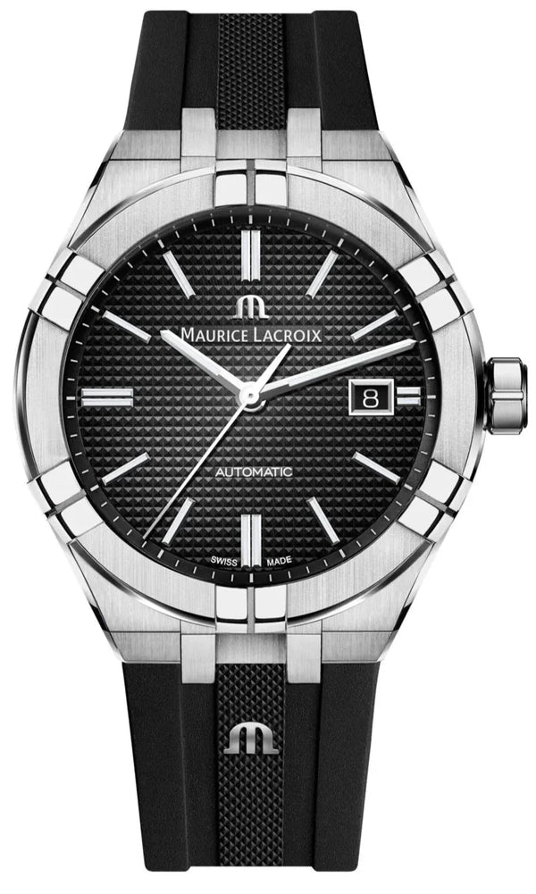Maurice Lacroix Aikon Automatic Black Dial Black Rubber Strap Watch For Men - AI6008-SS000-330-2 Buy Now By Maurice Lacroix